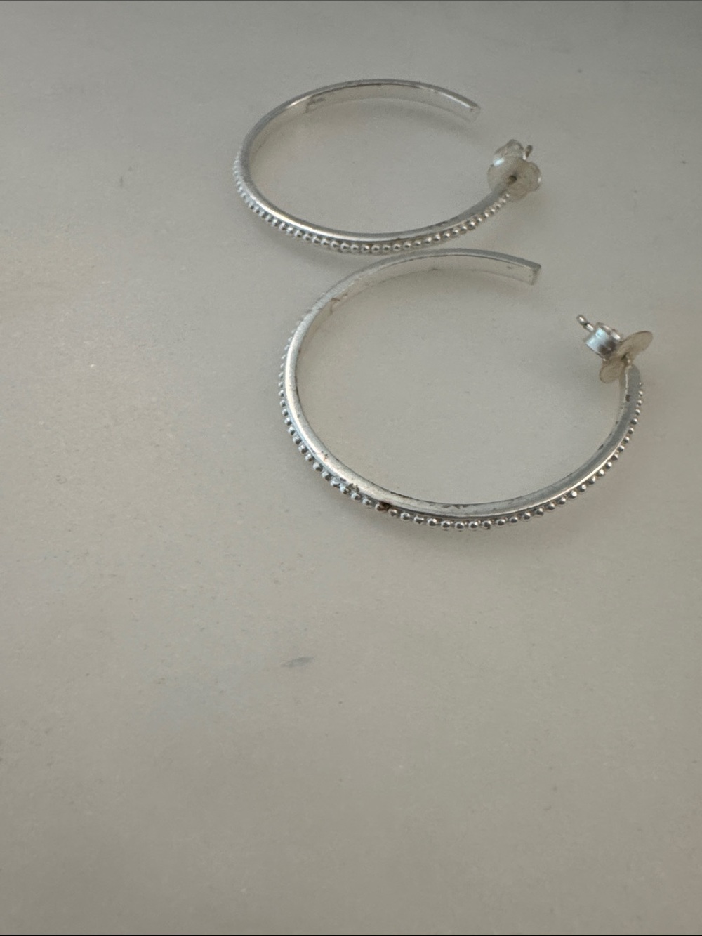 Julie Vos Silver Beaded Hoop Earrings - Women Jewelry